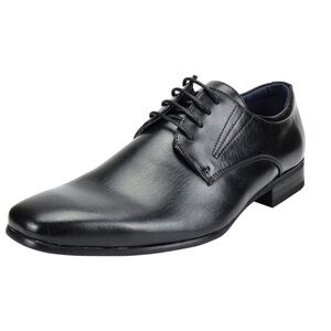 Men's Formal Black Oxford Lace Up Leather Lined Dress Shoes Size 11